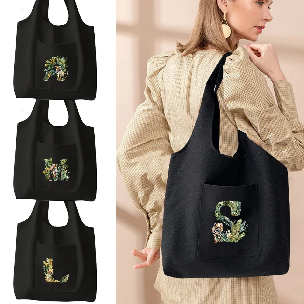 Women's Shopping Bag Fashionable Canvas Shoulder Bag Forest Tiger Letter Printed Pattern Women's Handbag Commuting Vest Bag
Women's Shopping Bag Fashionable Canvas Shoulder Bag Forest Tiger Letter Printed Pattern Women's Handbag Commuting Vest Bag