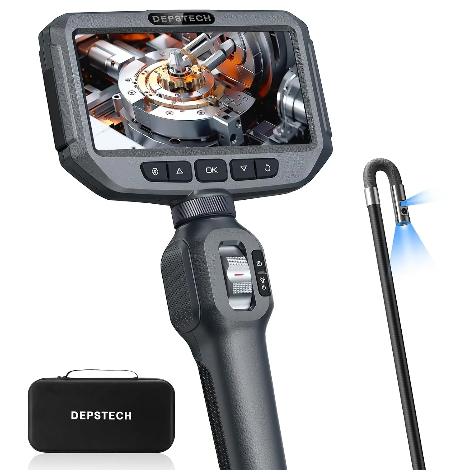Dual Lens Articulating Borescope, DEPSTECH Endoscope Camera with Light, Articulated Probe, Flexible Snake Inspection Camera for
Dual Lens Articulating Borescope, DEPSTECH Endoscope Camera with Light, Articulated Probe, Flexible Snake Inspection Camera for