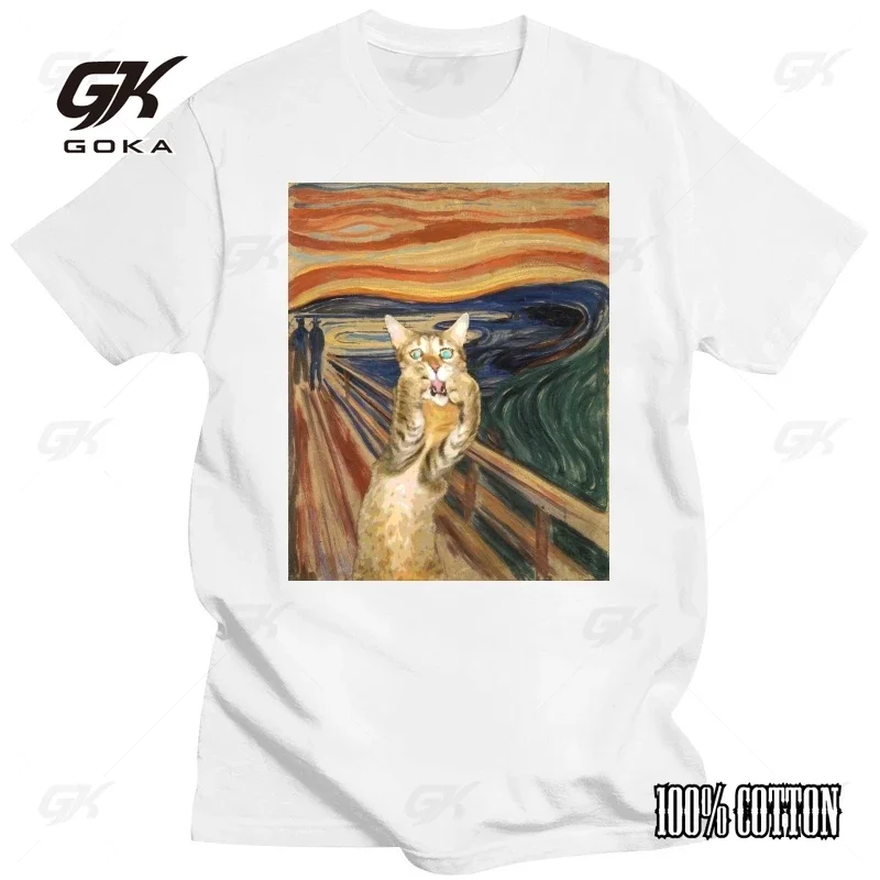 The Scream Cat Funny T-Shirt Women Cute Summer Graphic Casual Summer 100% Pure Cotton Tee Meme Shirt For Cat Lovers Unisex
The Scream Cat Funny T-Shirt Women Cute Summer Graphic Casual Summer 100% Pure Cotton Tee Meme Shirt For Cat Lovers Unisex
