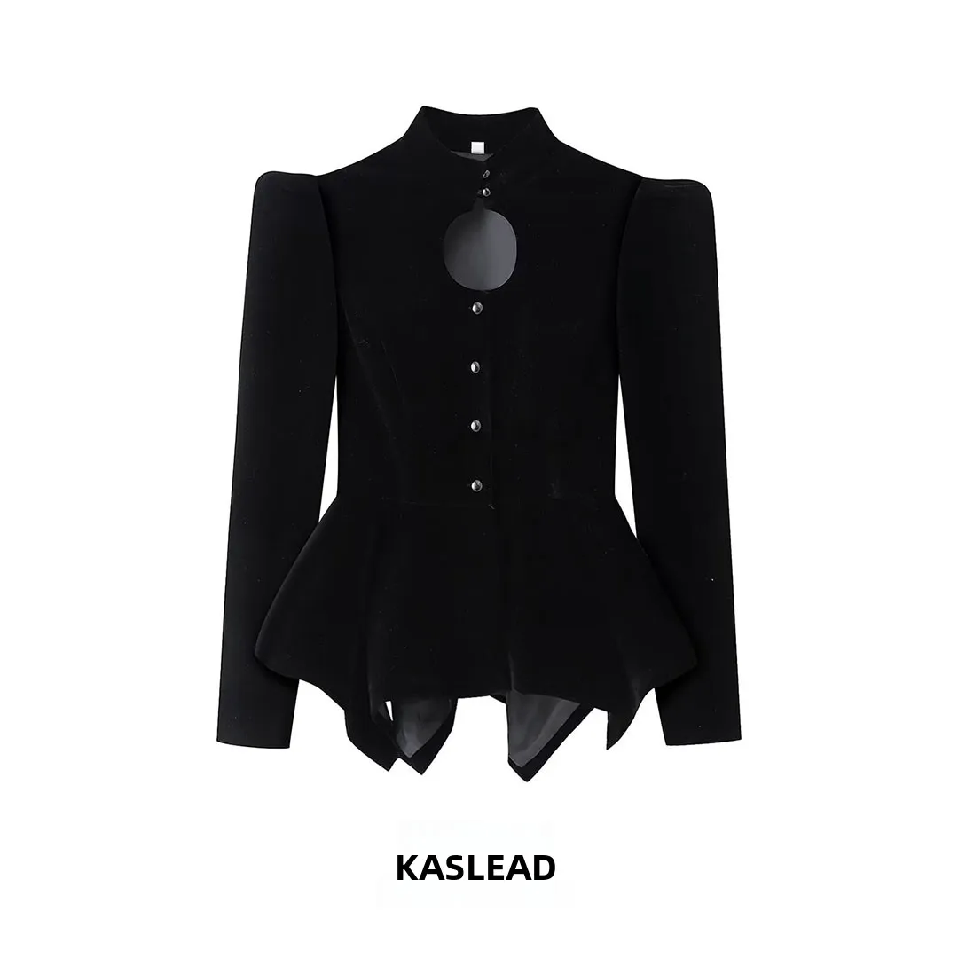 KASLEAD New Fashionable Velvet Jacket Women's Street Style Long Sleeve Bubble Sleeve Hollow out Chest Button up Coat
KASLEAD New Fashionable Velvet Jacket Women's Street Style Long Sleeve Bubble Sleeve Hollow out Chest Button up Coat