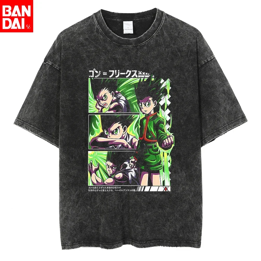 Hunter X Hunter Gon Freecss Multi-panel Green Aura Vintage Washed T Shirt 2026 Summer Streetwear Anime Graphic Tee for Men Women
Hunter X Hunter Gon Freecss Multi-panel Green Aura Vintage Washed T Shirt 2026 Summer Streetwear Anime Graphic Tee for Men Women