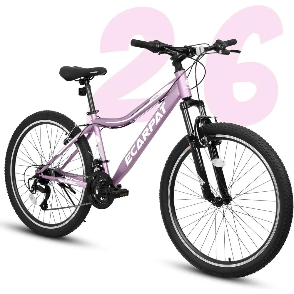 21-Speed Women's 24-26 Inch Mountain Bike with Disc/V Brakes, Steel Frame, and Suspension for Adult and Teen Riders
21-Speed Women's 24-26 Inch Mountain Bike with Disc/V Brakes, Steel Frame, and Suspension for Adult and Teen Riders