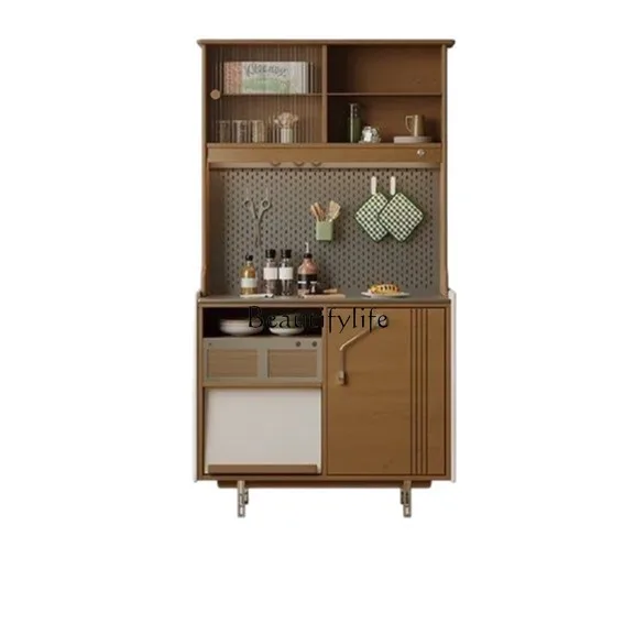 Retro French solid wood dining side cabinet, household storage cabinet integrated against the wall, narrow side
Retro French solid wood dining side cabinet, household storage cabinet integrated against the wall, narrow side