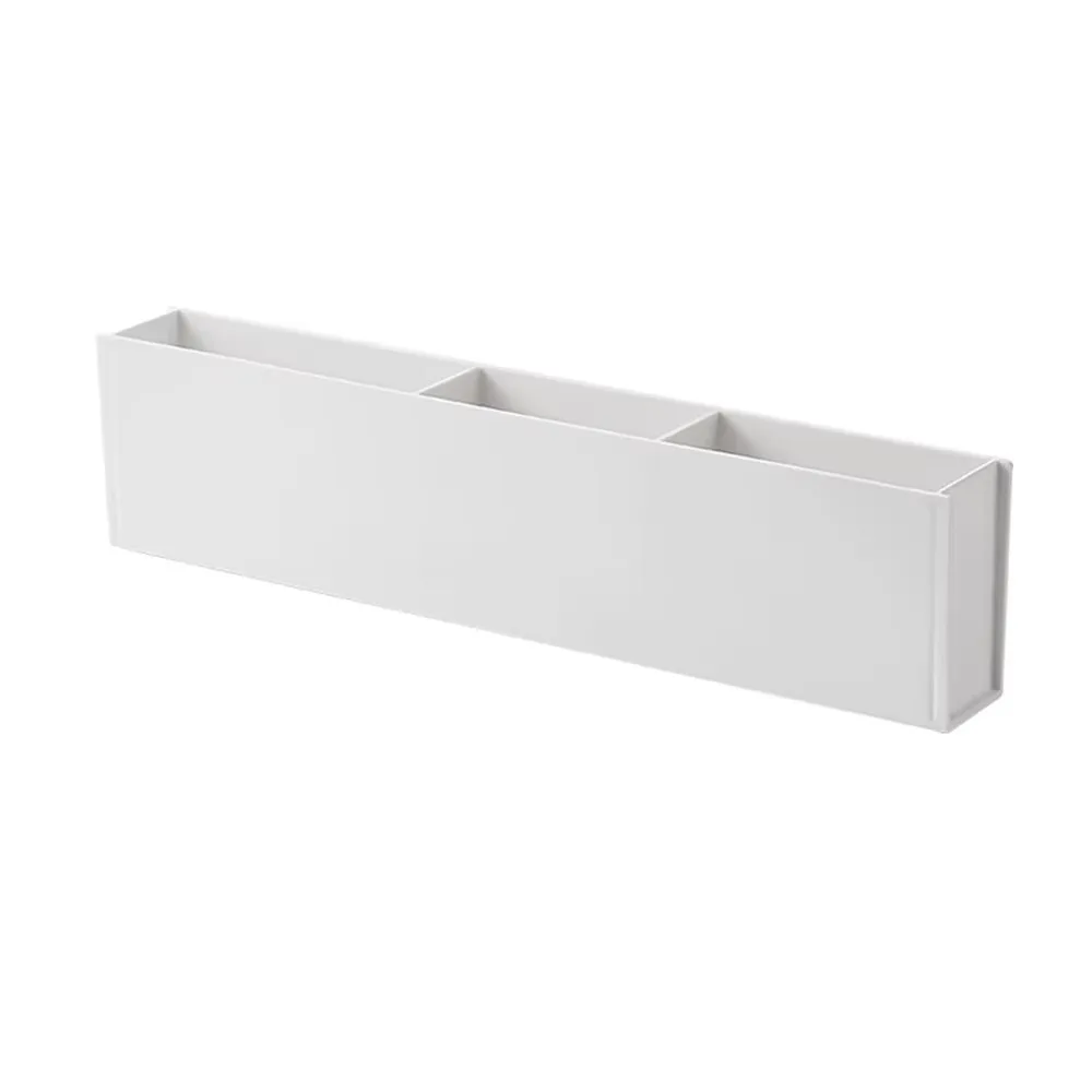 Wall Mounted Cabinet Storage Box No Drill Rectangular Makeup Brush Holder Detachable Partition 3 Grids Design
Wall Mounted Cabinet Storage Box No Drill Rectangular Makeup Brush Holder Detachable Partition 3 Grids Design
