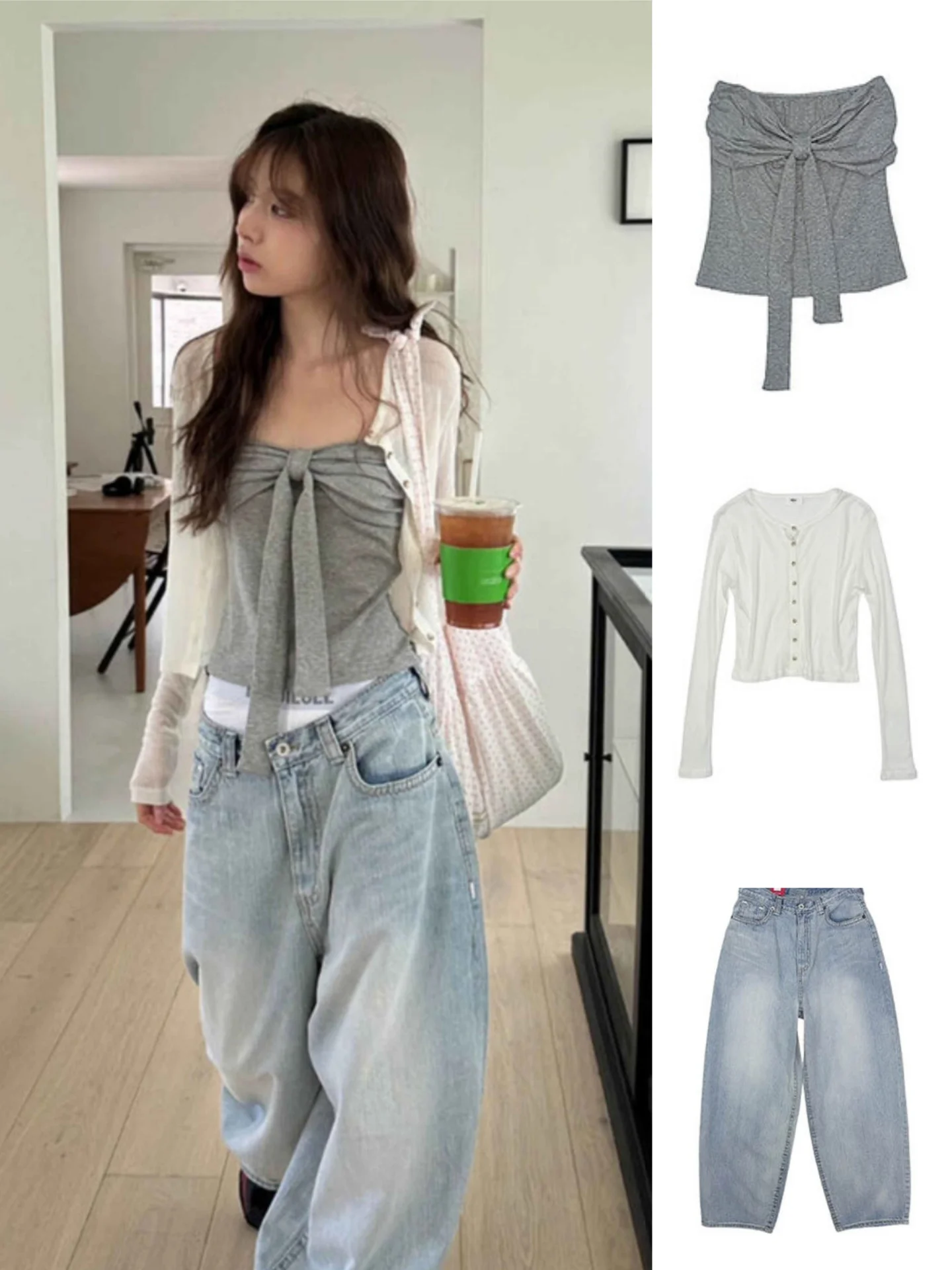 Summer Unique SEI Korean Sle Spicy Girl Knot Tie Tube Top Waed Denim Vest Women's Faion Straight Cut Outfit
Summer Unique SEI Korean Sle Spicy Girl Knot Tie Tube Top Waed Denim Vest Women's Faion Straight Cut Outfit
