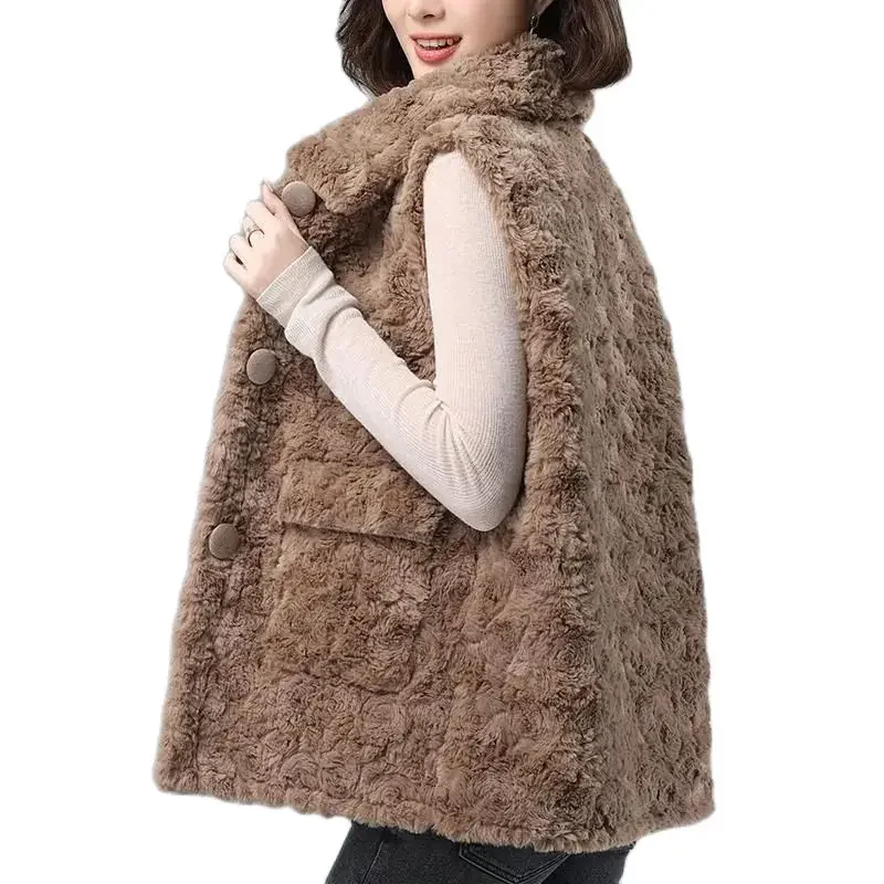 Vest Women's 2024 Winter New Korean Version Of the Lapel Fur All-In-One Lamb Wool Jacket Casual Short Waistcoat I48
Vest Women's 2024 Winter New Korean Version Of the Lapel Fur All-In-One Lamb Wool Jacket Casual Short Waistcoat I48