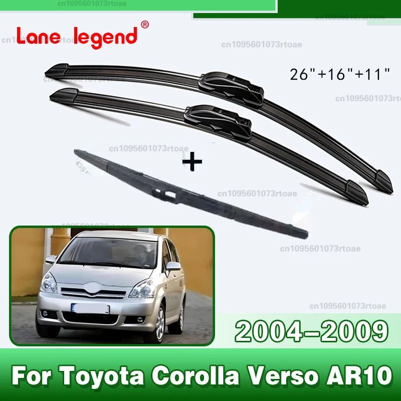 Front Rear Windscreen Windshield Wipers Car Accessories 26"+16"+11" For Toyota Corolla Verso AR10 2004~2009 Car Wiper Blade
Front Rear Windscreen Windshield Wipers Car Accessories 26"+16"+11" For Toyota Corolla Verso AR10 2004~2009 Car Wiper Blade