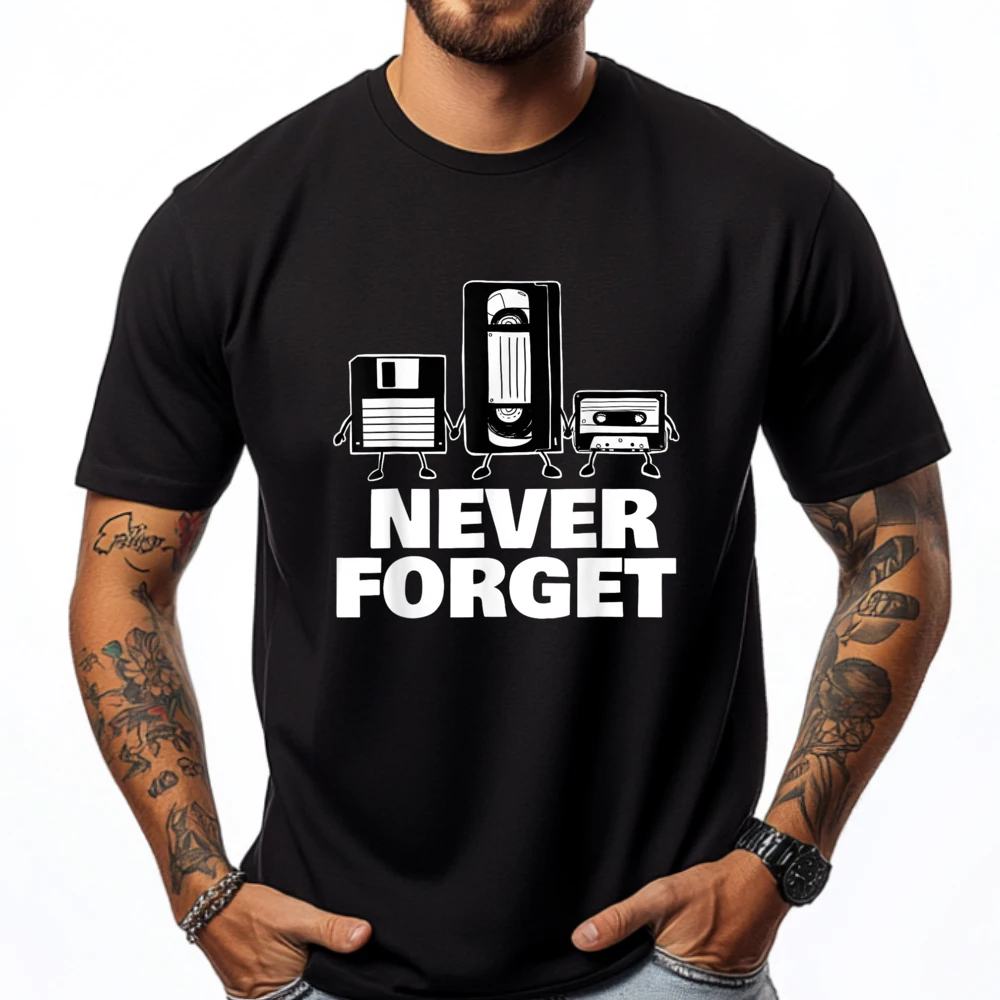 Never Forget Floppy Disk Vhs And Cassette Tape Cute Oversized T Shirt Short Sleeve T-Shirt Men Graphic Cotton Short Sleeve
Never Forget Floppy Disk Vhs And Cassette Tape Cute Oversized T Shirt Short Sleeve T-Shirt Men Graphic Cotton Short Sleeve