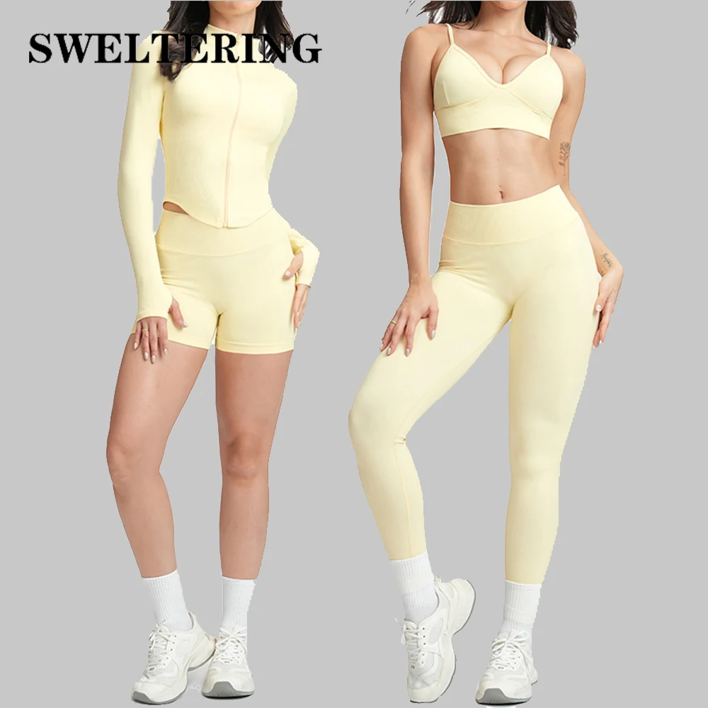SWELTERING 2/3PCS Seamless Yoga Set Gym Clothes Sportswear Fitness Suits Women Workout Bra Crop Top Long Sleeve Sports Suits
SWELTERING 2/3PCS Seamless Yoga Set Gym Clothes Sportswear Fitness Suits Women Workout Bra Crop Top Long Sleeve Sports Suits