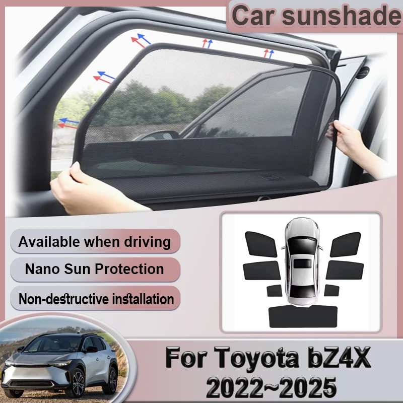 Автомобильный сетчатый солнцезащитный козырек для Toyota bZ4X, аксессуары 2022 2023 2024 2025, магнитный козырек для окон, козырек, шторы, солнцезащитные наклейки
Автомобильный сетчатый солнцезащитный козырек для Toyota bZ4X, аксессуары 2022 2023 2024 2025, магнитный козырек для окон, козырек, шторы, солнцезащитные наклейки