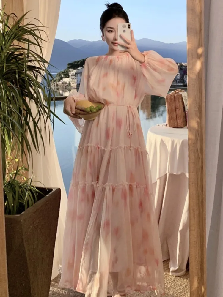 Women Autumn Print Floral Casual Beach Evening Party Long Dresses A-line O Neck Vintage A-line Dress Fashion Sweet Vestidos
Women Autumn Print Floral Casual Beach Evening Party Long Dresses A-line O Neck Vintage A-line Dress Fashion Sweet Vestidos