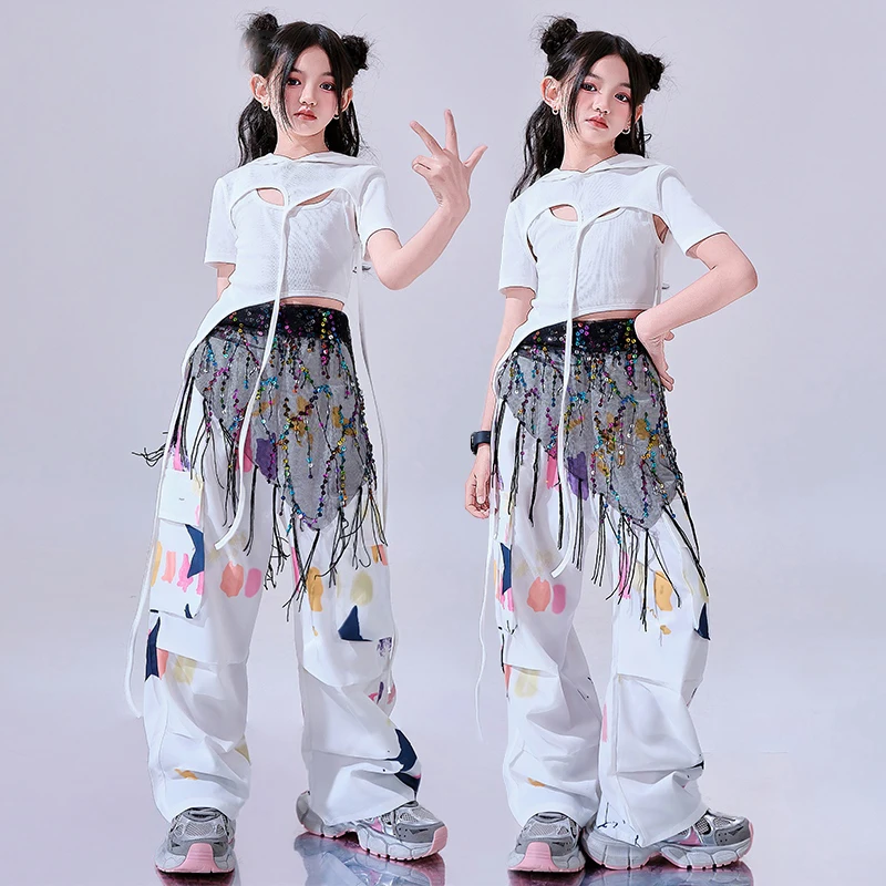White Hip Hop Dance Clothes Girls Summer Crop Tops Pants Modern Street Dance Wear Catwalk Stage Costume Fashion Outfits BL15772
White Hip Hop Dance Clothes Girls Summer Crop Tops Pants Modern Street Dance Wear Catwalk Stage Costume Fashion Outfits BL15772