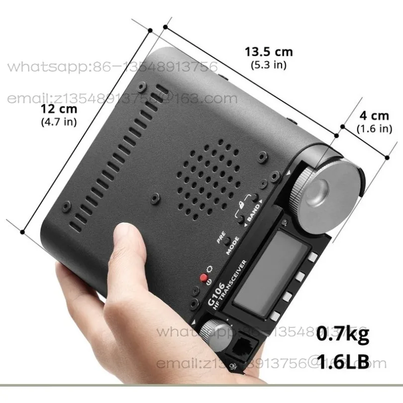 G106c HF Radio 10 Watt USB CW AM FM Portable SDR Radio with Approval Code
G106c HF Radio 10 Watt USB CW AM FM Portable SDR Radio with Approval Code