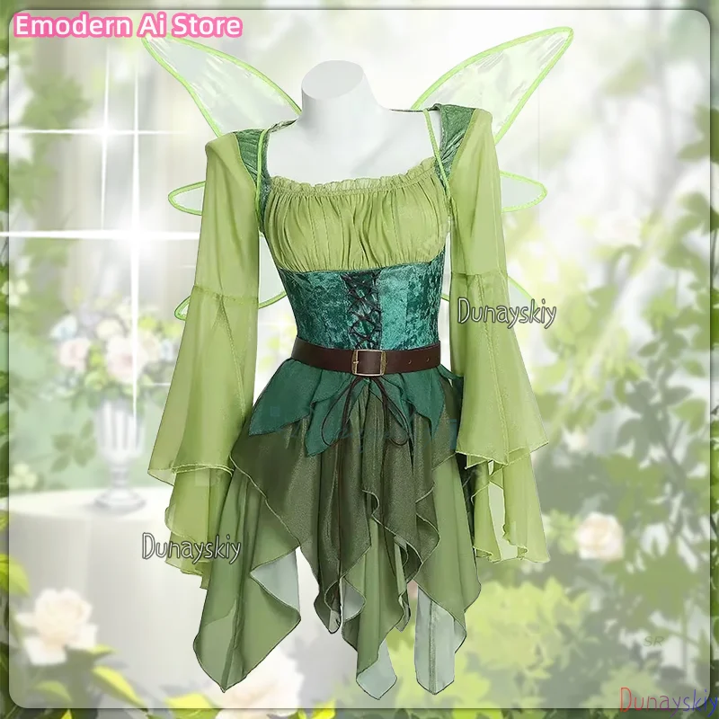 Средневековое зеленое волшебное платье эльфа для косплея, женский эльф с крыльями, Хэллоуин, ролевая игра, disfraz, карнавальный костюм для женщин и девочек
Средневековое зеленое волшебное платье эльфа для косплея, женский эльф с крыльями, Хэллоуин, ролевая игра, disfraz, карнавальный костюм для женщин и девочек