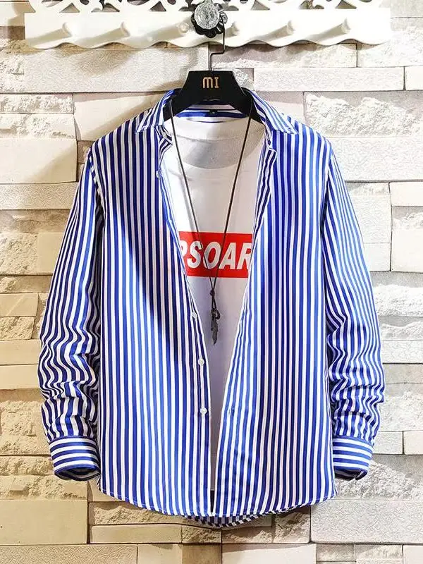 New Recruitment Men's Casual Striped Shirts Long PU Leather Cleanfit Neck Nine Sleeve Women's Inner Wear 3D Effect
New Recruitment Men's Casual Striped Shirts Long PU Leather Cleanfit Neck Nine Sleeve Women's Inner Wear 3D Effect