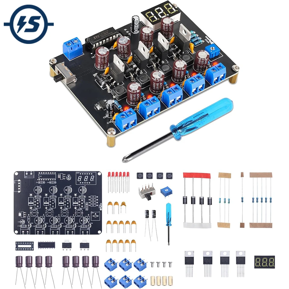 DIY Power Module Soldering Kit LM2596 Universal 1.5V/3.3V/5V/12V Adjustable Voltage Output Power Supply Module Step Down Buck
DIY Power Module Soldering Kit LM2596 Universal 1.5V/3.3V/5V/12V Adjustable Voltage Output Power Supply Module Step Down Buck