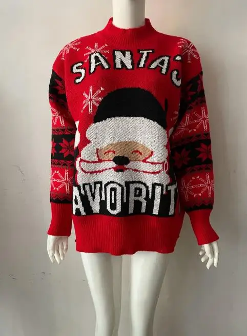 Women's Sweater 2025 Autumn New Santa Claus Embroidery Print Round Neck Long Sleeve Casual Knitwear Christmas Pullover Sweater
Women's Sweater 2025 Autumn New Santa Claus Embroidery Print Round Neck Long Sleeve Casual Knitwear Christmas Pullover Sweater