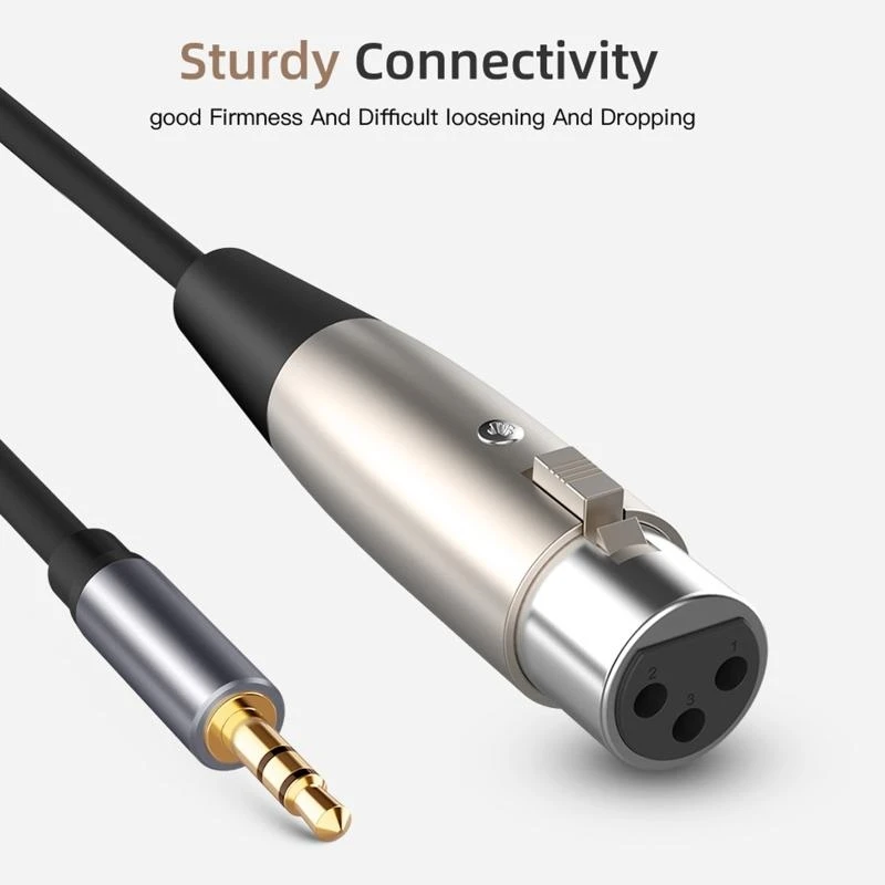 K0EA XLR 3 Pin Female to Male 3.5mm to XLR Cable for Microphone Speakers
K0EA XLR 3 Pin Female to Male 3.5mm to XLR Cable for Microphone Speakers
