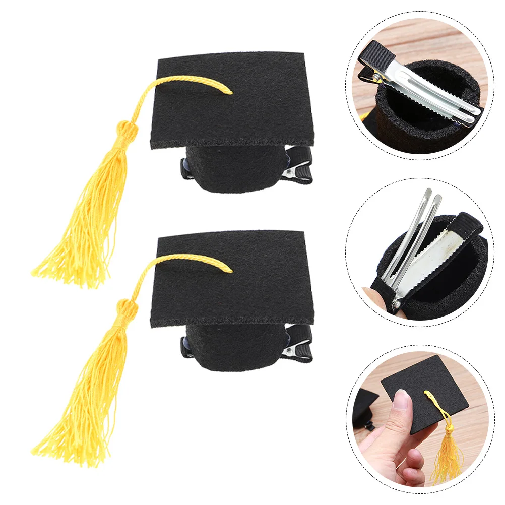 2pcs Mini Doctoral Hat Hair Clips Graduation Party Photo Props Season Accessories Felt Cloth Cap Design Hairpins
2pcs Mini Doctoral Hat Hair Clips Graduation Party Photo Props Season Accessories Felt Cloth Cap Design Hairpins