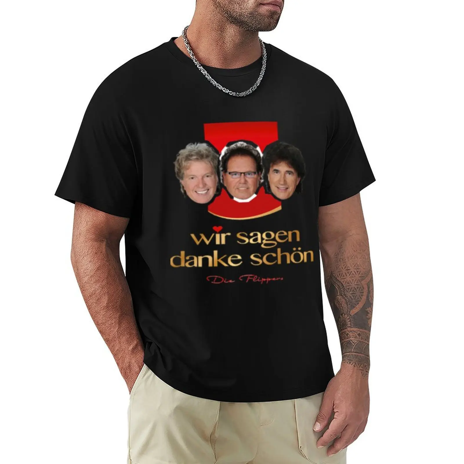 Die Flippers Wir sagen danke - 40 Jahre Die Flippers T-Shirt man t shirt cotton graphic tees Blouse Men's t-shirt
Die Flippers Wir sagen danke - 40 Jahre Die Flippers T-Shirt man t shirt cotton graphic tees Blouse Men's t-shirt