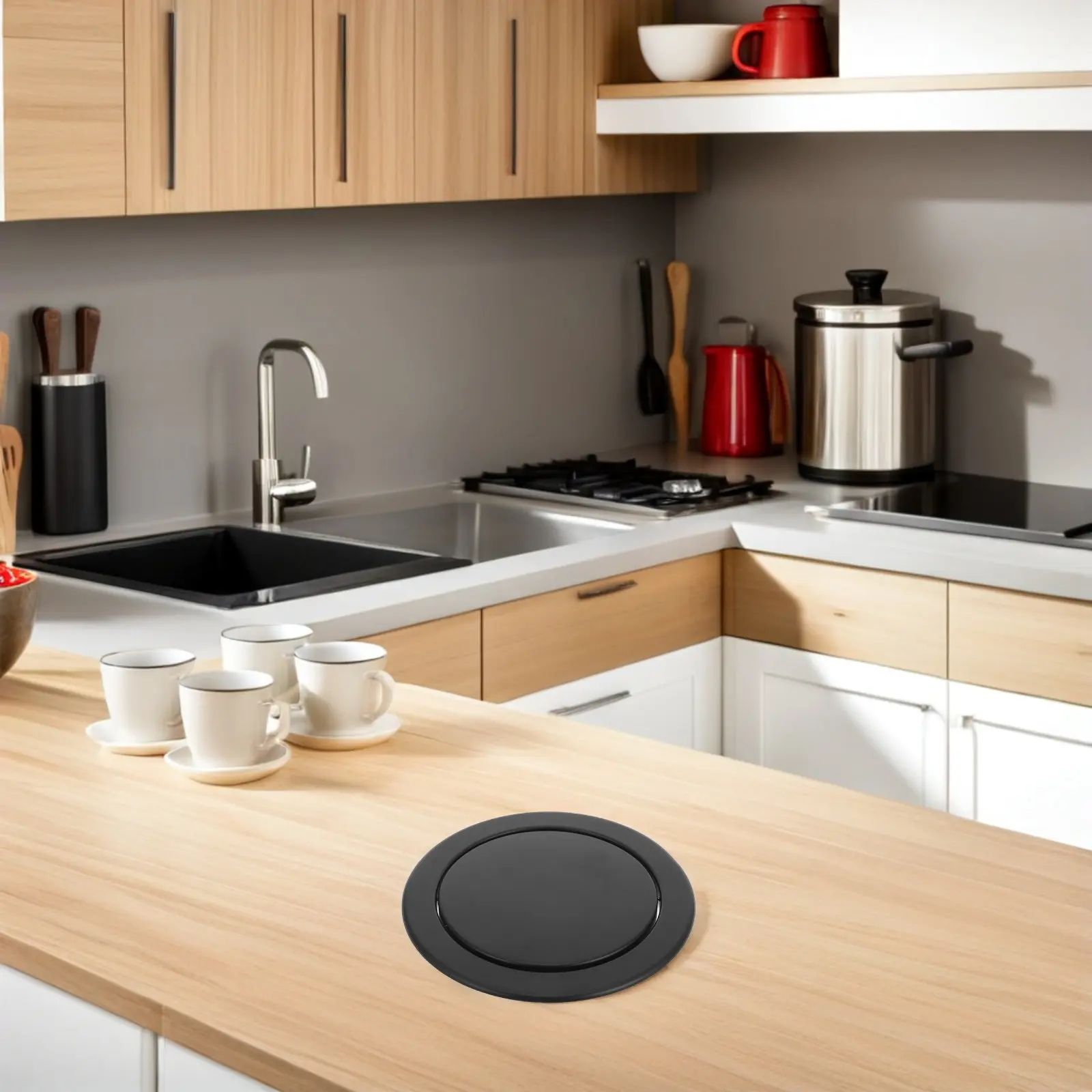 Stainless Steel Built-in Trash Can Lid for 22-26Cm Hole Round Countertop Recessed Garbage Chute Cover Swing Flap Trash Lid
Stainless Steel Built-in Trash Can Lid for 22-26Cm Hole Round Countertop Recessed Garbage Chute Cover Swing Flap Trash Lid