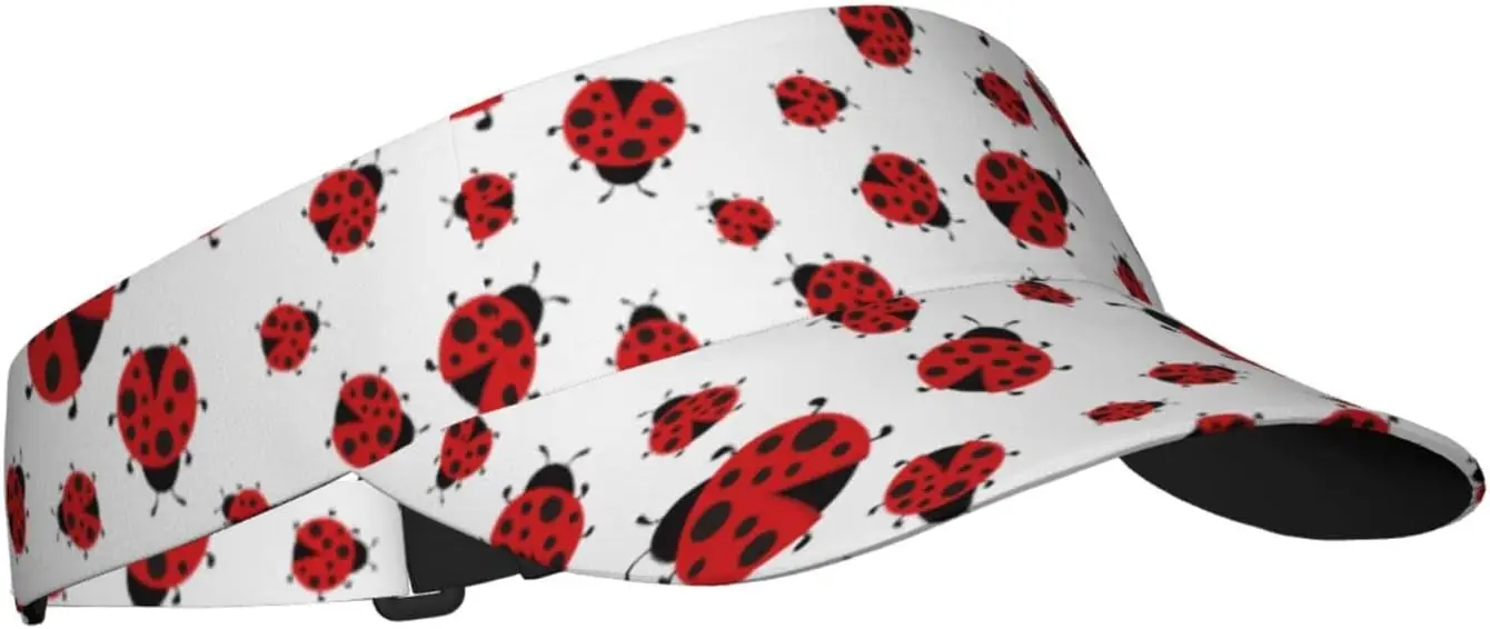 Cute Red Ladybug Cartoon Pattern Sunscreen Visor Hats for Women & Men, Sport Empty Top Baseball Sun Cap, Tennis Visor, Go
Cute Red Ladybug Cartoon Pattern Sunscreen Visor Hats for Women & Men, Sport Empty Top Baseball Sun Cap, Tennis Visor, Go
