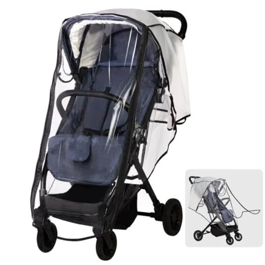 Universal Stroller Rain Cover, Clear Breathable Weather Shield with Waterproof Zipper, 4 Seasons Protection XL
Universal Stroller Rain Cover, Clear Breathable Weather Shield with Waterproof Zipper, 4 Seasons Protection XL