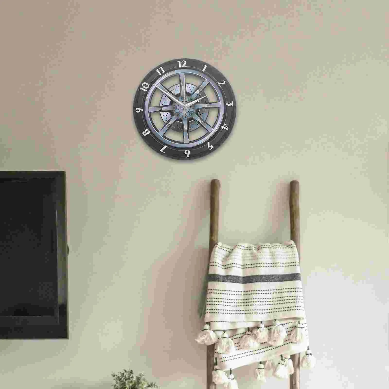 Non- Ticking Clock Wheel Wall Car Decor Home Supplies Children's Room Retro Decorative
Non- Ticking Clock Wheel Wall Car Decor Home Supplies Children's Room Retro Decorative
