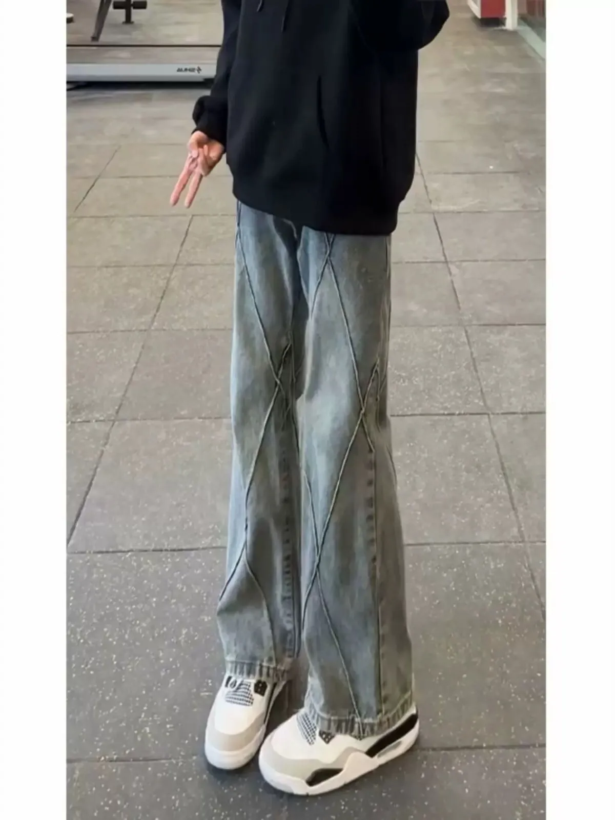 Американские ретро лоскутные облегающие прямые джинсы с высокой талией для мужчин и женщин, свободные повседневные джинсы
Американские ретро лоскутные облегающие прямые джинсы с высокой талией для мужчин и женщин, свободные повседневные джинсы