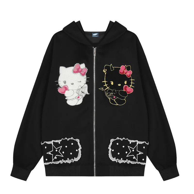 Kawaii Hello Kitty Women Hoody Harajuku Loose Clothes Comfortable Oversized Lady Zip Up Hoodie Vintage Spring Autumn Tops Coat
Kawaii Hello Kitty Women Hoody Harajuku Loose Clothes Comfortable Oversized Lady Zip Up Hoodie Vintage Spring Autumn Tops Coat