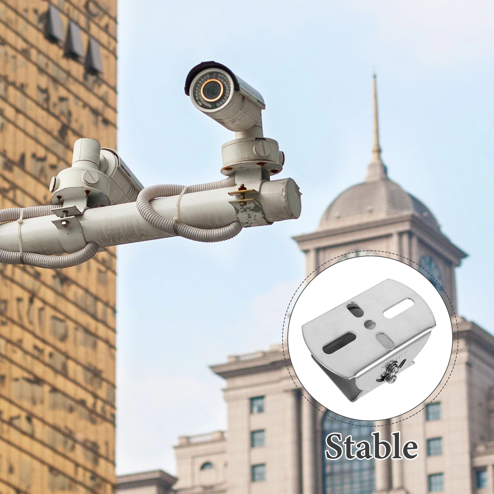 1pc Camera Mounting Stands 304 Stainless Steel Monitor Bracket Universal Joint Swivel Base Adjustable Wall Mount For Home
1pc Camera Mounting Stands 304 Stainless Steel Monitor Bracket Universal Joint Swivel Base Adjustable Wall Mount For Home