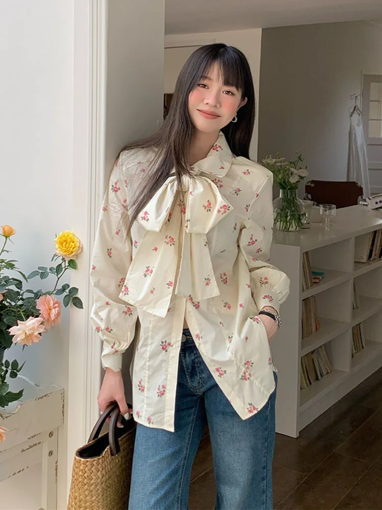 Korea Women Shirts Vintage Printed Florals Office Lady 2024 Loose Camping Work Wear Spring Casual Full Sleeve
Korea Women Shirts Vintage Printed Florals Office Lady 2024 Loose Camping Work Wear Spring Casual Full Sleeve