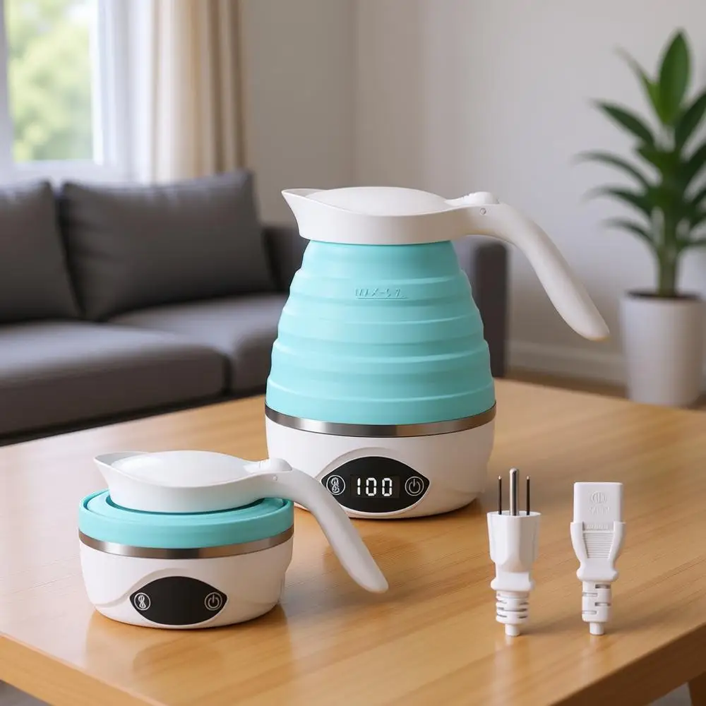 Collapsible Travel Kettle, Portable Electric Kettle for Boiling Water, Suitable for 110V & 220V, Ideal for Tea & Coffee, 850W Mi
Collapsible Travel Kettle, Portable Electric Kettle for Boiling Water, Suitable for 110V & 220V, Ideal for Tea & Coffee, 850W Mi