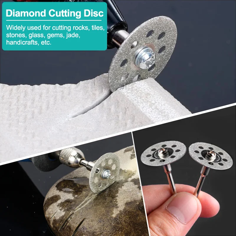 10Pcs 25mm Diameter Diamond Cutting Wheels With 2Pcs Drill Bit Shank For Metal Cutting Blades For Marble, Ceramics, Stone And Gl
10Pcs 25mm Diameter Diamond Cutting Wheels With 2Pcs Drill Bit Shank For Metal Cutting Blades For Marble, Ceramics, Stone And Gl