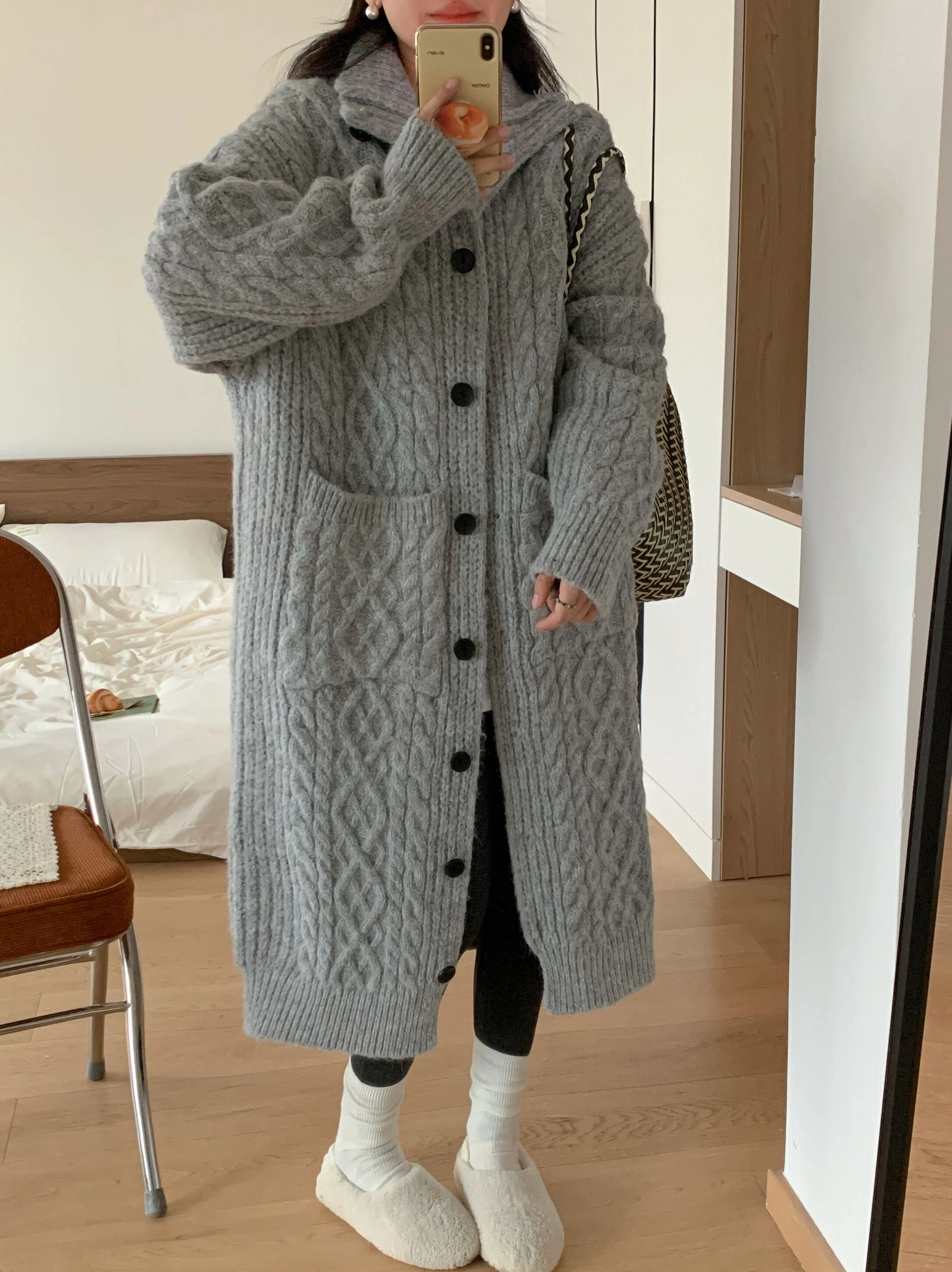 ay Lazy Korean Sle Knitted Dr Women's Autumn Winter Thiened Long Casual Versatile Knitted Dr Warmth Heating
ay Lazy Korean Sle Knitted Dr Women's Autumn Winter Thiened Long Casual Versatile Knitted Dr Warmth Heating