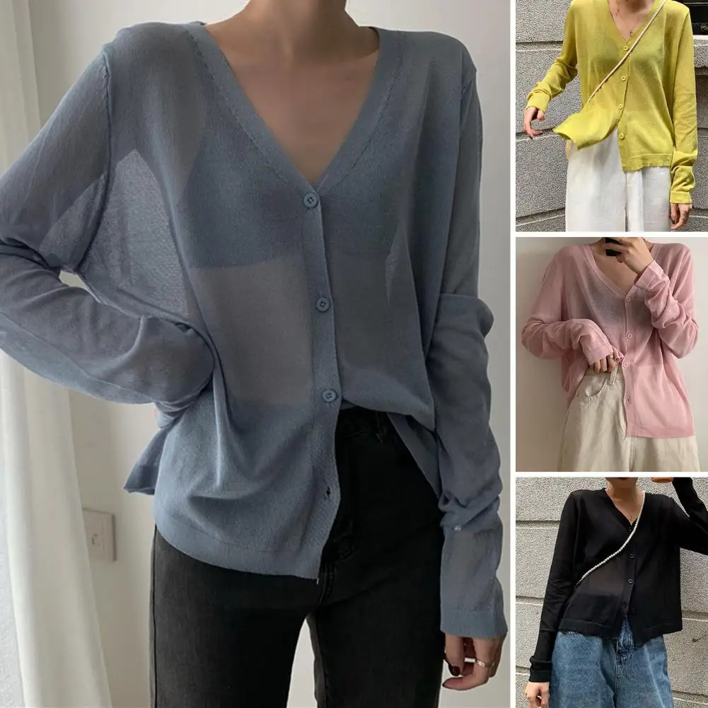 Cardigan Women Korean Long Sleeve Cardigan Summer Cropped Cardigan Knitted V-Neck Thin Ice Silk Sweaters Sunscreen Shirt Tops
Cardigan Women Korean Long Sleeve Cardigan Summer Cropped Cardigan Knitted V-Neck Thin Ice Silk Sweaters Sunscreen Shirt Tops