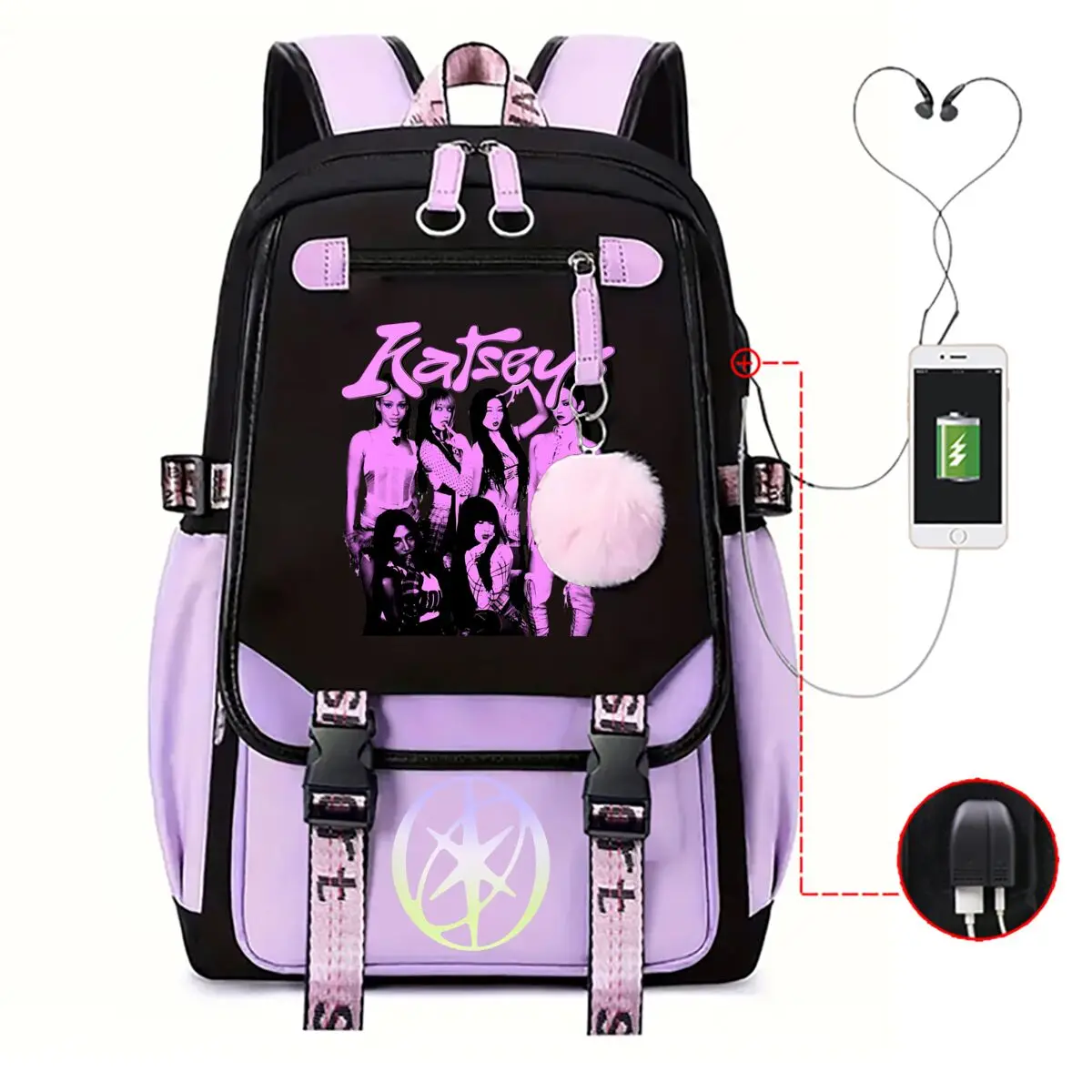 Hot Katseye Funny Print Cartoon Backpack – Unisex Oxford School Bag with Front Zipper Pocket & Side Holders for Boys Girls
Hot Katseye Funny Print Cartoon Backpack – Unisex Oxford School Bag with Front Zipper Pocket & Side Holders for Boys Girls