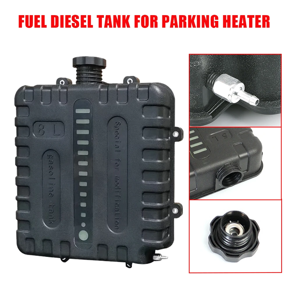 Plastic Thicken Diesel Air Parking Heater Fuel Tank 8L Leakproof Storage Container Fuel Tank for SUV ATV Most Cars Household Car
Plastic Thicken Diesel Air Parking Heater Fuel Tank 8L Leakproof Storage Container Fuel Tank for SUV ATV Most Cars Household Car