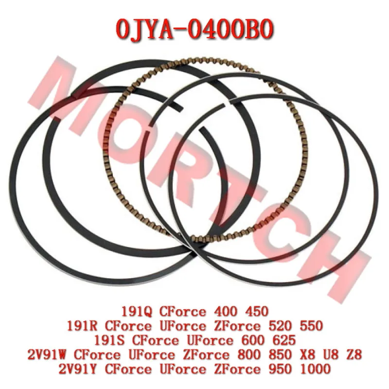 Piston Ring Set 0JYA-0400B0 For CFMoto ATV UTV SSV CF400 500 600 800 1000 CForce 625 600 191S ZForce 800 550 UForce 600 191S-U6
Piston Ring Set 0JYA-0400B0 For CFMoto ATV UTV SSV CF400 500 600 800 1000 CForce 625 600 191S ZForce 800 550 UForce 600 191S-U6