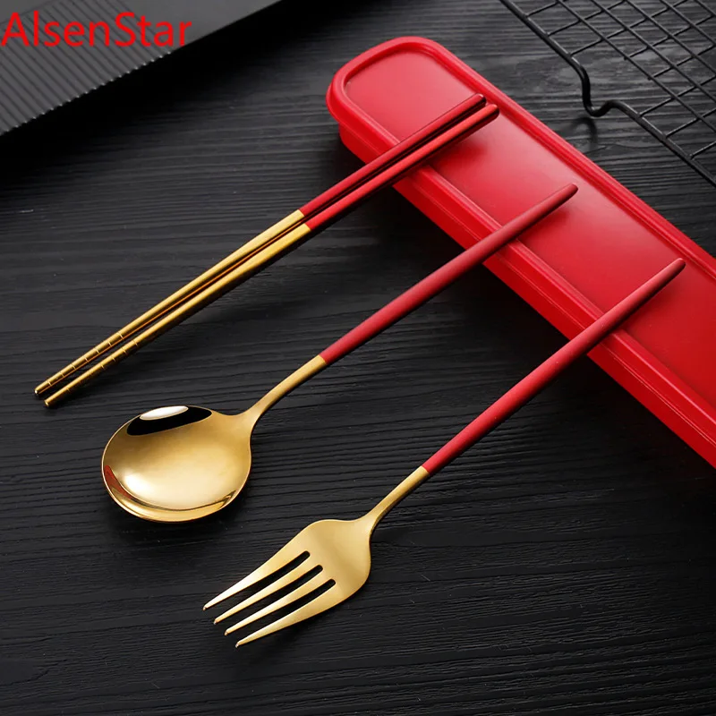 2/3pcs Portable Tableware Set Stainless Steel Portugal Fork Spoon Chopsticks Set Gifts Student Tableware Set Kitchen Supplies
2/3pcs Portable Tableware Set Stainless Steel Portugal Fork Spoon Chopsticks Set Gifts Student Tableware Set Kitchen Supplies