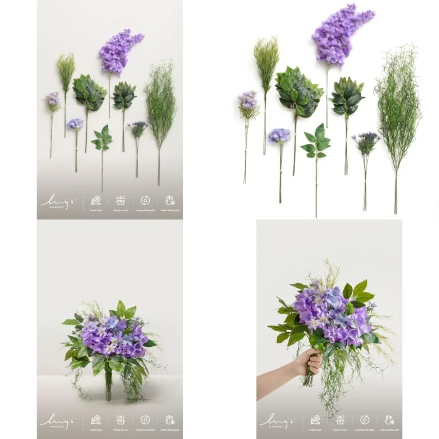 Artificial Greenery Stems Box Set, 30pcs with 8 Kinds of Faux Greenery Picks for DIY Bridal Bouquets Wedding Floral Arrangement
Artificial Greenery Stems Box Set, 30pcs with 8 Kinds of Faux Greenery Picks for DIY Bridal Bouquets Wedding Floral Arrangement