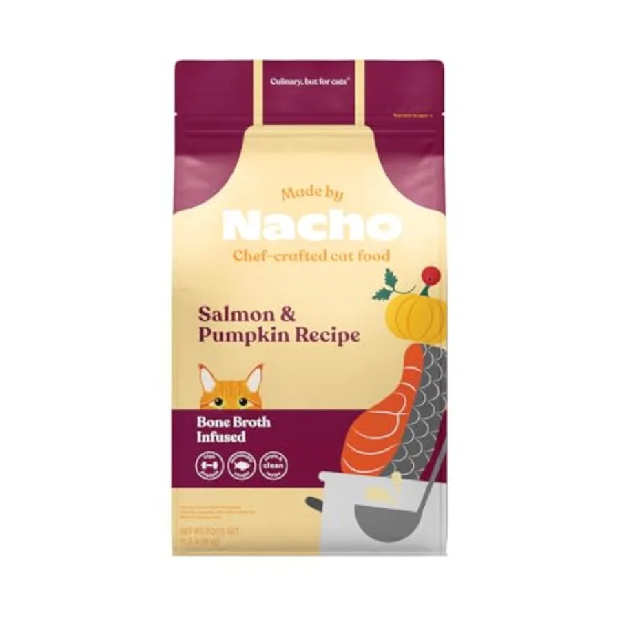 Dry Cat Kibble 11lb Bag High Protein and Grain-Friendly Premium Cat Food Sustainably Caught Salmon and Pumpkin Infused with Bon
Dry Cat Kibble 11lb Bag High Protein and Grain-Friendly Premium Cat Food Sustainably Caught Salmon and Pumpkin Infused with Bon