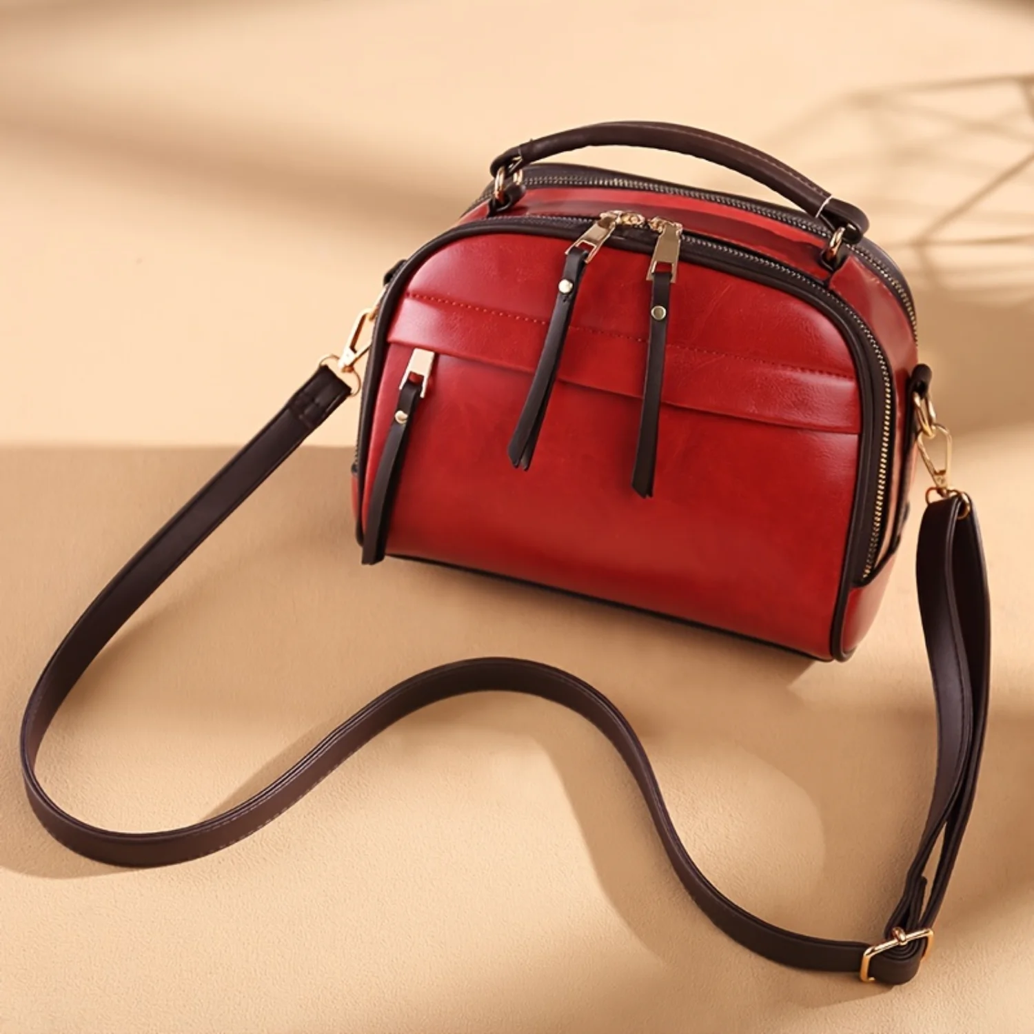 Vintage Soft Leather Shoulder Bag, Round Solid Color Multi Hand Bag Keywords: Vintage, Soft Leather, Shoulder Bag, Solid Color,
Vintage Soft Leather Shoulder Bag, Round Solid Color Multi Hand Bag Keywords: Vintage, Soft Leather, Shoulder Bag, Solid Color,