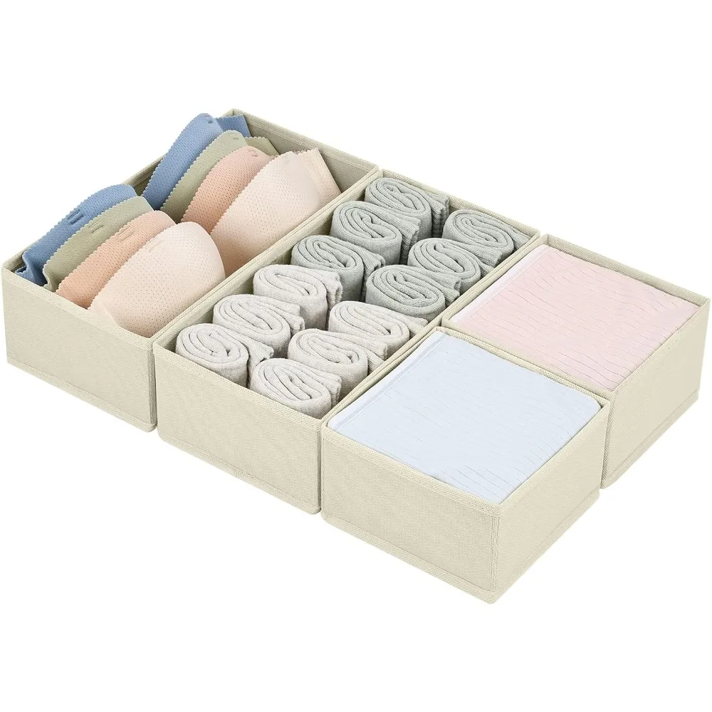 Drawer Organizers Clothes, Set of 4 Dresser Organizer Bins, Fabric Closet Organizers and Storage, Shallow Drawer Dividers for N
Drawer Organizers Clothes, Set of 4 Dresser Organizer Bins, Fabric Closet Organizers and Storage, Shallow Drawer Dividers for N