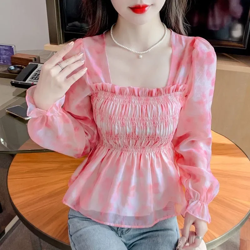 Осенняя рубашка с квадратным воротником и поясом, шикарный модный милый красивый французский топ с длинными рукавами
Осенняя рубашка с квадратным воротником и поясом, шикарный модный милый красивый французский топ с длинными рукавами