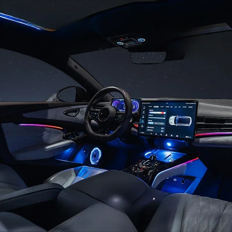 Для BYD Seal EV 2022 2023, динамический окружающий свет, управление через приложение, 64 цвета, светодиодный атмосферный светильник, аксессуары для украшения интерьера автомобиля
Для BYD Seal EV 2022 2023, динамический окружающий свет, управление через приложение, 64 цвета, светодиодный атмосферный светильник, аксессуары для украшения интерьера автомобиля