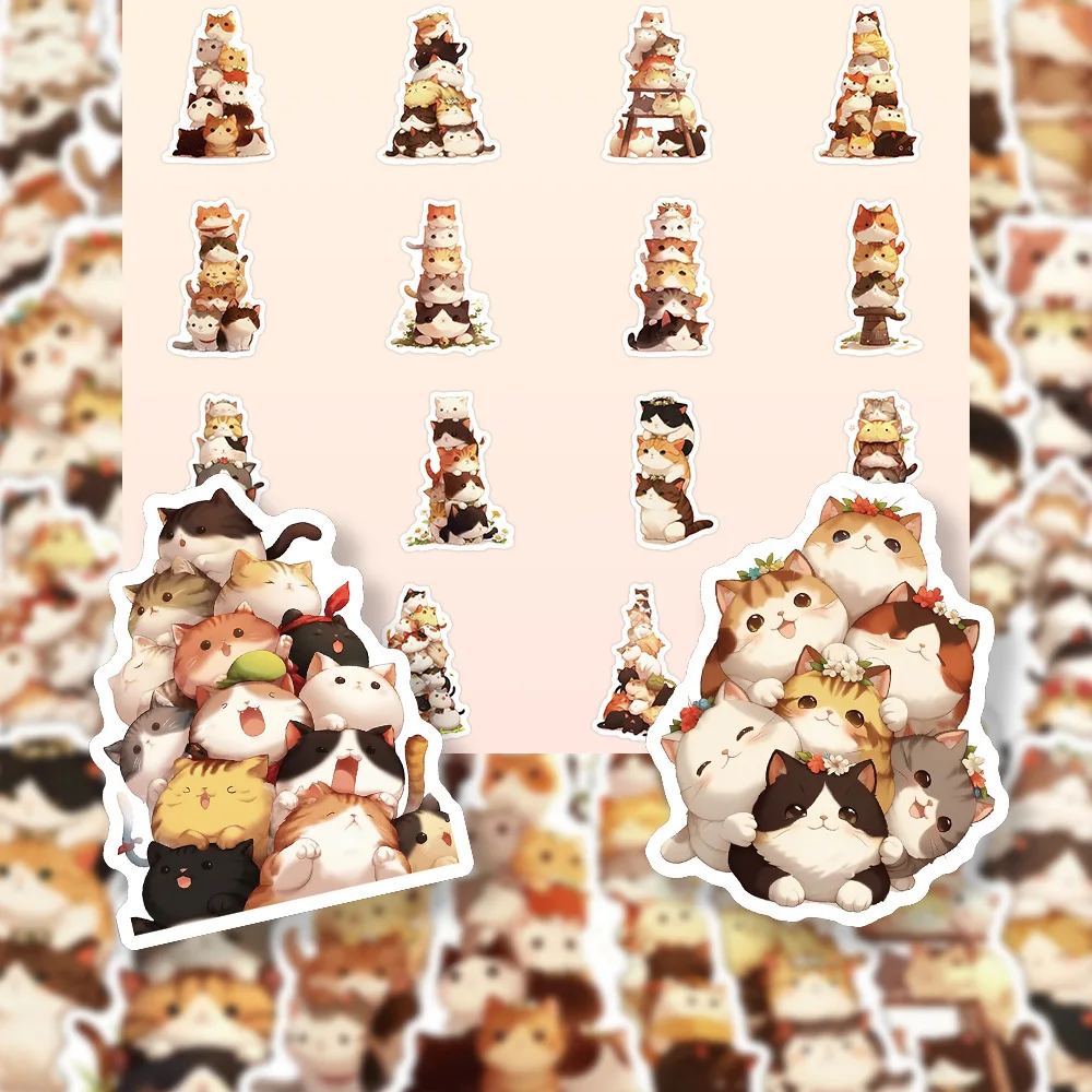 50PCS Cat Stacking Fun Graffiti Stickers Cute Cats Cartoon Creative Decal DIY Notebook Phone Guitar Helmet Waterproof Sticker
50PCS Cat Stacking Fun Graffiti Stickers Cute Cats Cartoon Creative Decal DIY Notebook Phone Guitar Helmet Waterproof Sticker