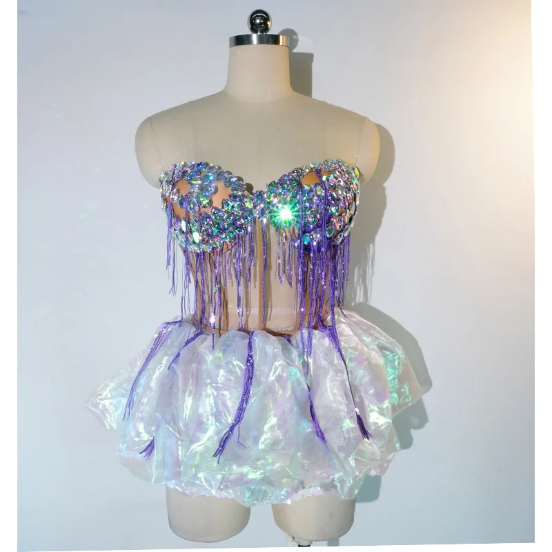 Twopiece Custommade Suit Blue Sequined Fringed Crystal Dress Womens Sexy Club Stage Celebration Birthday Party Costume Show
Twopiece Custommade Suit Blue Sequined Fringed Crystal Dress Womens Sexy Club Stage Celebration Birthday Party Costume Show