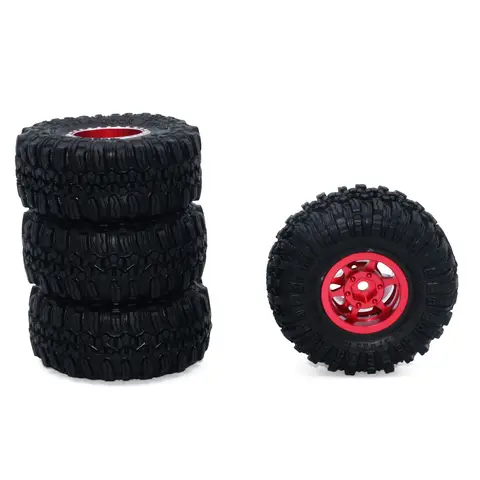 Trx4M Scx24 Ax24 Fcx24 Upgrade Tires 1/24 1/18 Climbing Car Accessories 4Pcs 60mm Metal Anti-Slip Wheel Hub Set Performance Upgrade