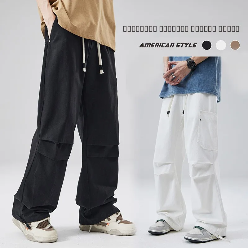 American Retro Workwear Pants Men Summer Japanese Sle Pure Cotton Paratrooper Wide Leg Loose Straight Casual Long Trousers
American Retro Workwear Pants Men Summer Japanese Sle Pure Cotton Paratrooper Wide Leg Loose Straight Casual Long Trousers